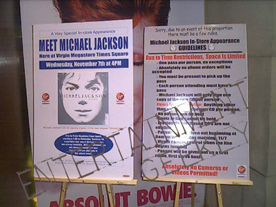 MJ Virgin Times Sq Nov 2001 - Signs